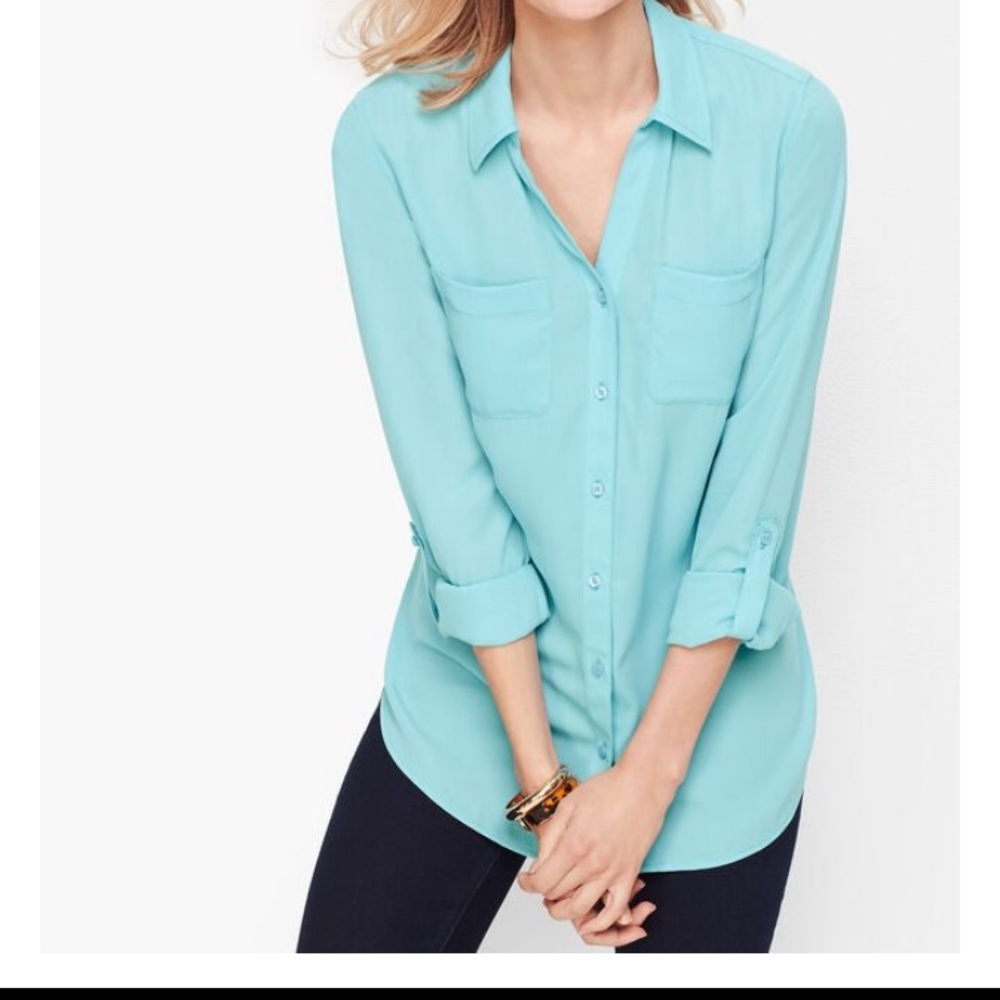 COPY - Soft shirt, petite large eggshell blue